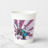 Blauwe gitaar papieren bekers (Voorkant)