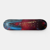 Blauwe gitaar persoonlijk skateboard (Horizontaal)