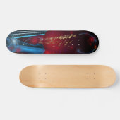 Blauwe gitaar persoonlijk skateboard (Horizontaal)