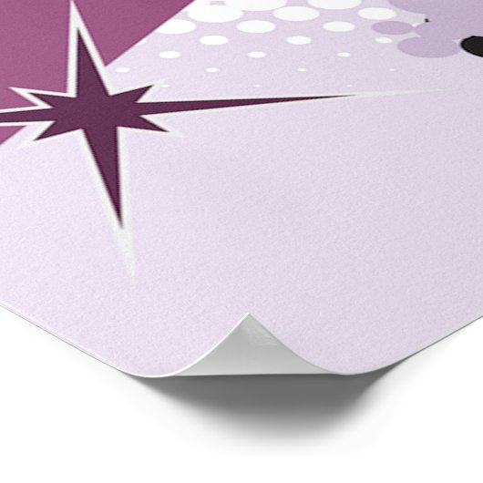 Blauwe gitaar poster (Hoek)