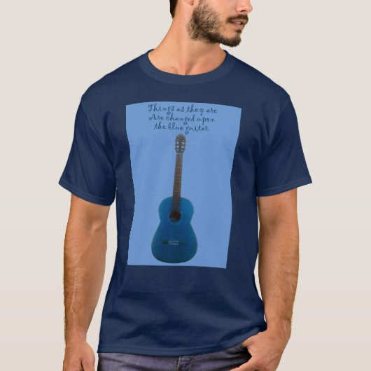 Blauwe gitaar t-shirt (Voorkant)