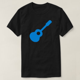 Blauwe gitaar t-shirt
