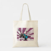 Blauwe gitaar tote bag (Achterkant)