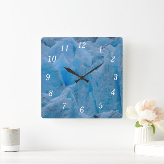 Blauwe Glacier wandklok (Huis)