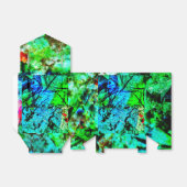 Blauwe gladde abstracte Favor Box,Gladde levendige Bedankdoosjes (Uitgevouwen)
