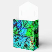 Blauwe gladde abstracte Favor Box,Gladde levendige Bedankdoosjes (Geopend)
