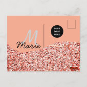 blauwe glans logo tekst bedankt korting  briefkaart (Achterkant)