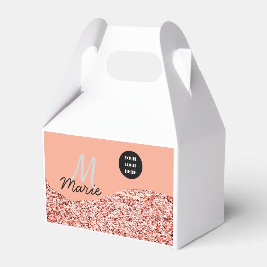 blauwe glans logo tekst toevoegen dank je korting  bedankdoosjes (Voorkant Zijde)