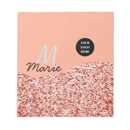 blauwe glans logo tekst toevoegen dank je korting  notitieblok