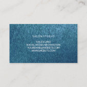 Blauwe glans textuur visitekaartje (Achterkant)