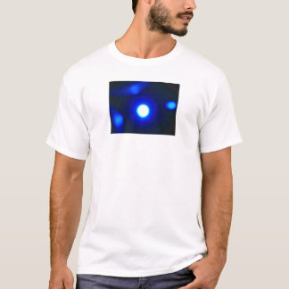 "Blauwe glanzen" Witte T-shirt