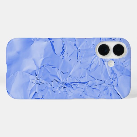 blauwe glanzende folie Case-Mate iPhone case (Achterkant (horizontaal))