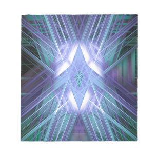 Blauwe glanzende ster notitieblok