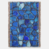 🛋️ Blauwe Glas Cozy Home Comfort Deken (Voorkant Verticaal)