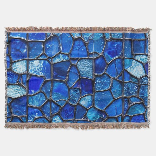 🛋️ Blauwe Glas Cozy Home Comfort Deken (Voorkant)