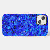 Blauwe Glasstenen iPhone Hoesje (Achterkant horizontaal)