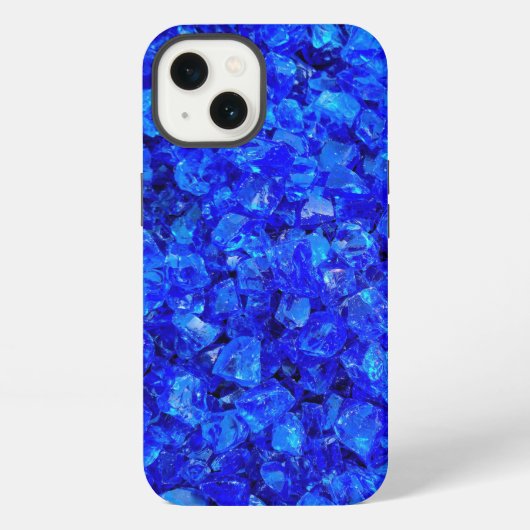 Blauwe Glasstenen iPhone Hoesje (Achterkant)