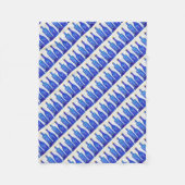 Blauwe glazen flessen fleece deken (Voorkant)