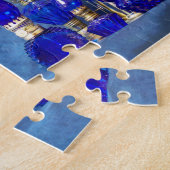 Blauwe glazen lampen Puzzle Legpuzzel (Zijkant)