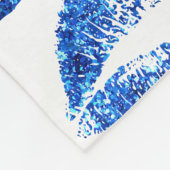Blauwe glazen lippen fleece deken (Hoek)