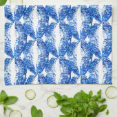 Blauwe glazen lippen theedoek (Gevouwen)