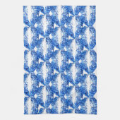 Blauwe glazen lippen theedoek (Verticaal)