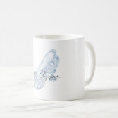 Blauwe glazen muiltje koffiemok (Voorkant rechts)