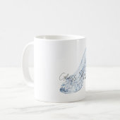 Blauwe glazen muiltje koffiemok (Voorkant links)