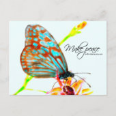 Blauwe glazige tijgervlinder - Make Peace Briefkaart (Voorkant)