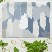 Blauwe gletsjer ijspatroon theedoek (Gevouwen)