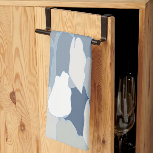 Blauwe gletsjer ijspatroon theedoek (Derde Gevouwen)