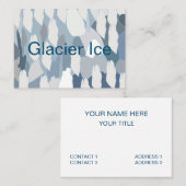 Blauwe gletsjer ijspatroon visitekaartje (Voorkant / Achterkant)