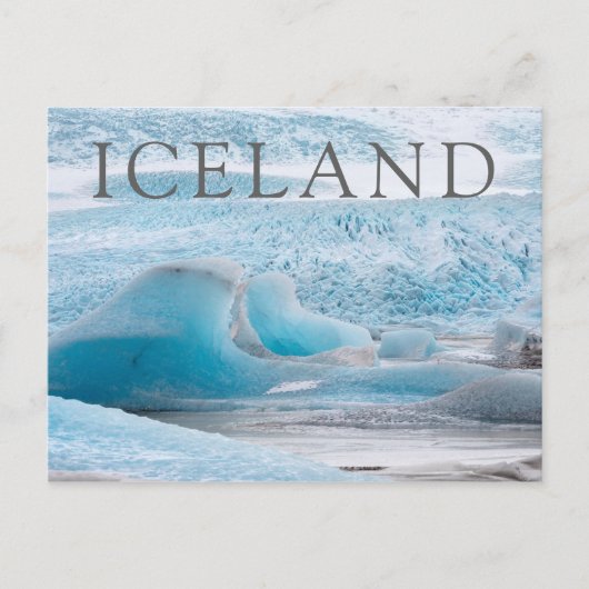 Blauwe gletsjerijsformaties, horizontaal briefkaart (Voorkant)