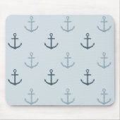 Blauwe glitter ankers muismat (Voorkant)