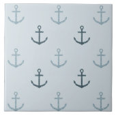 Blauwe glitter ankers tegeltje (Voorkant)