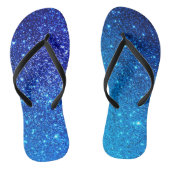 Blauwe Glitter Bachelorette Party Teenslippers (Voetbed)