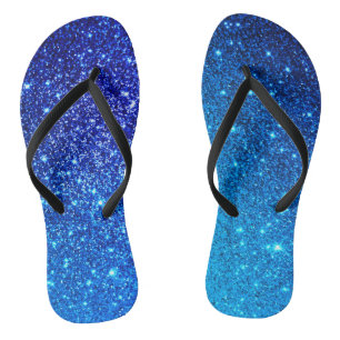 Blauwe Glitter Bachelorette Party Teenslippers