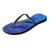 Blauwe Glitter Bachelorette Party Teenslippers (Schuin)