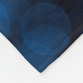 Blauwe glitter bokeh textuurlichten fleece deken (Hoek)
