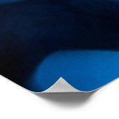 Blauwe glitter bokeh textuurlichten poster (Hoek)