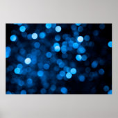 Blauwe glitter bokeh textuurlichten poster (Voorkant)