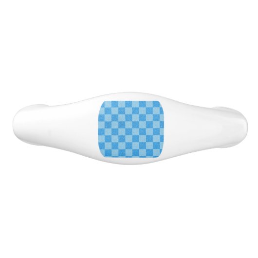 Blauwe Glitter Checker Keramische Ladegreep (Voorkant)