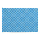 Blauwe Glitter Checker Kussensloop (Achterkant-Rechts)