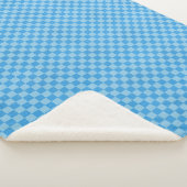 Blauwe Glitter Checker Sherpa Deken (3/4)
