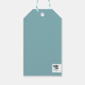 Blauwe Glitter Cirkel Cadeaulabel (Achterkant)