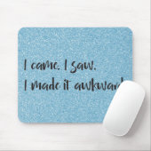 Blauwe glitter die ik maakte Awkward Mousepad Muismat (Met muis)