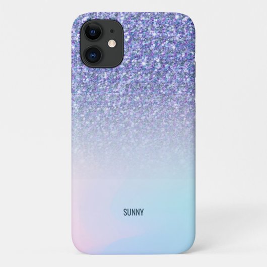 Blauwe glitter en kleurrijke wazige achtergrond Case-Mate iPhone case (Achterkant)
