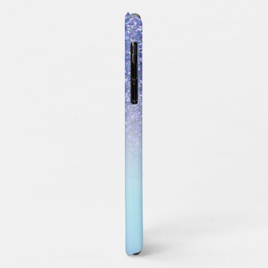 Blauwe glitter en kleurrijke wazige achtergrond Case-Mate iPhone case (Achterkant/links)