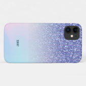 Blauwe glitter en kleurrijke wazige achtergrond Case-Mate iPhone case (Achterkant (horizontaal))
