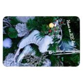 Blauwe glitter en Schaatsen van de Pure Ice met ke Magneet (Horizontaal)